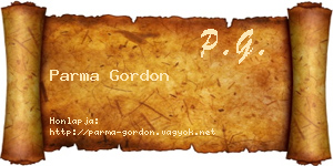 Parma Gordon névjegykártya